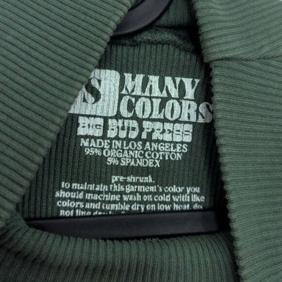 Big Bud Press Half Sleeve Essential Green Turtleneck Size Small - Picture 6 of 6